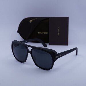 Tom Ford FT1103 02A Jayden Aviator Sunglasses - Black/Smoke